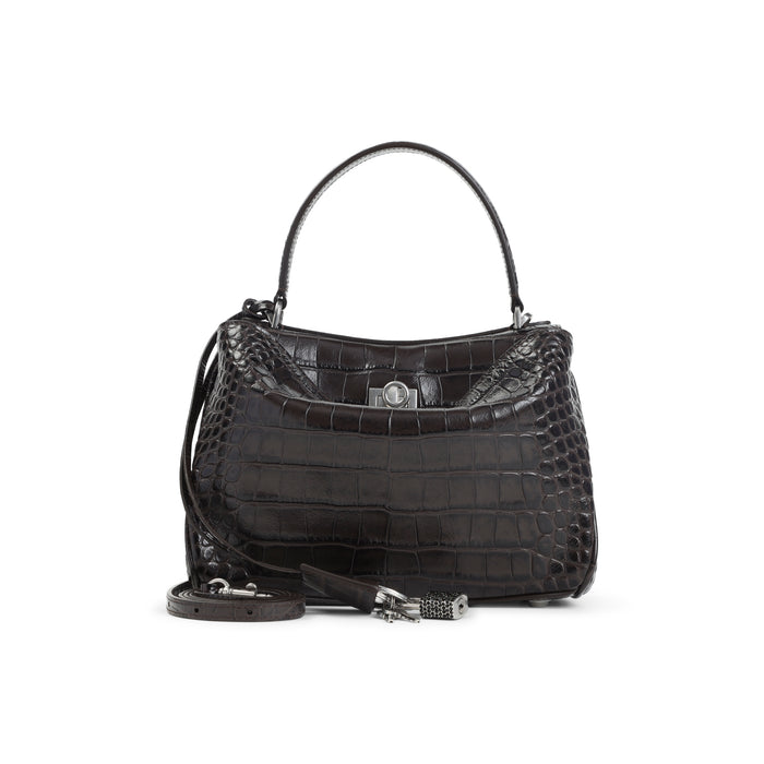 Balenciaga Brown Leather Mini Rodeo Handbag