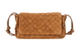Bottega Veneta Light Brown Bottega Veneta Notturno Intrecciato Suede Pouch With An Adjustable Sliding Knot Shoulder Strap.