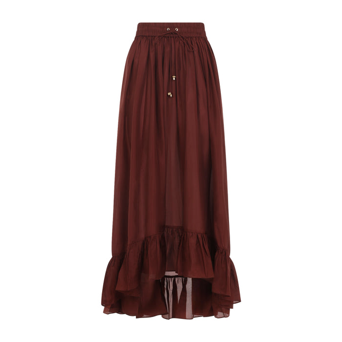 Zimmermann Red Aster Long Skirt