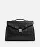 Bottega Veneta Intrecciato Black Vintage Silver Leather Bag