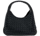 Bottega Veneta Black Intrecciato Weave Leathe