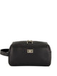 Balenciaga Black Leather Rodeo Toiletry Pouch