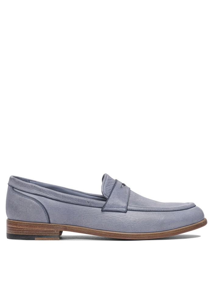 Sturlini Light Blue Leather Loafers