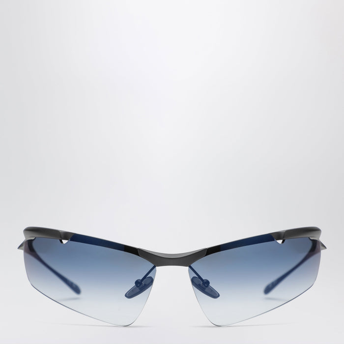 Balenciaga Cat-Eye Boomerang Mirror Blue Sunglasses