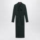 Gucci Green Gg Jacquard Silk Wrap Dress
