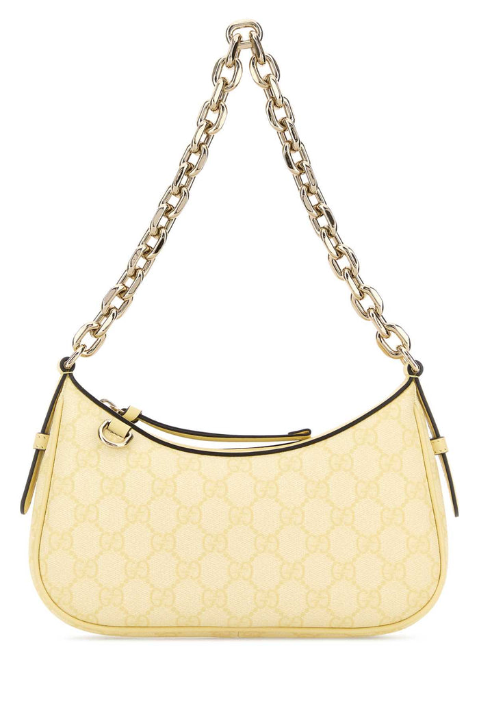 Gucci Printed Canvas Gg Emblem Shoulder Bag