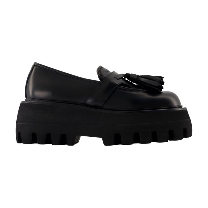 Alexander Mcqueen Black Leather Loafers