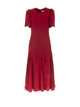 Alexander Mcqueen Crimson Vi-Acetate Dress