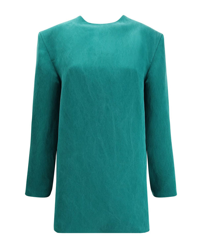 Saint Laurent Vert Silk Dress