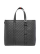 Gucci Dark Grey Big Gg Emblem Shopping Bag