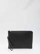 Gucci Black Leather Gg Emblem Clutch