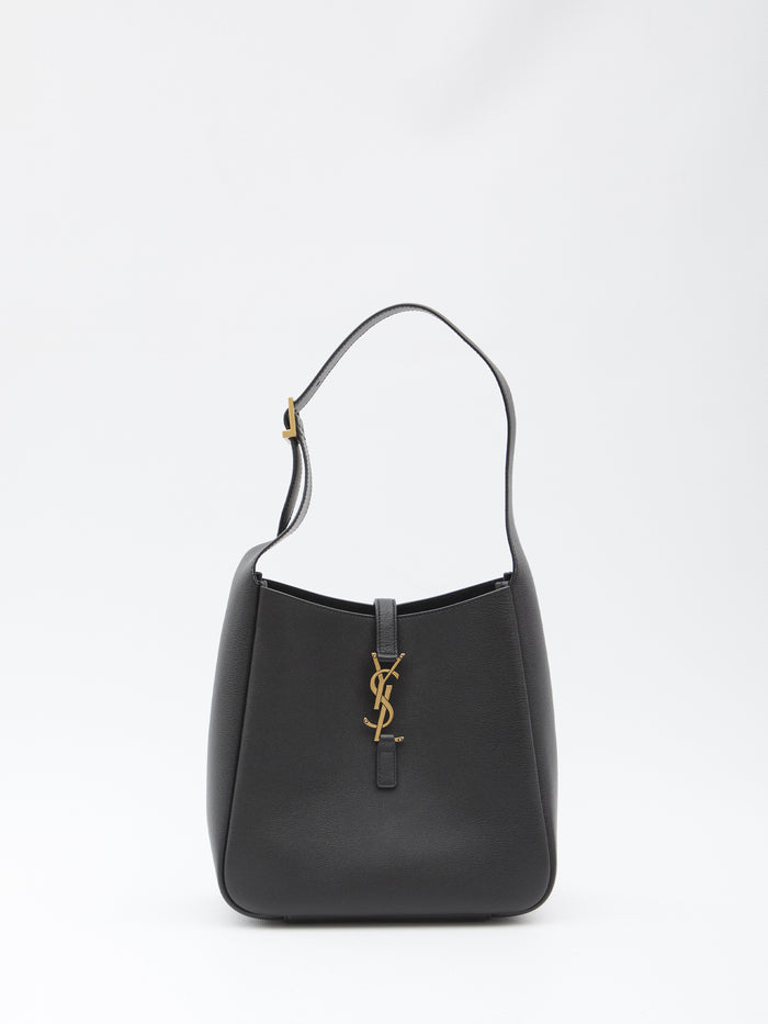 Saint Laurent Black Le 5 À 7 Micro Bag In Grained Leather