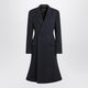 Balenciaga Navy Blue Midi Godet Wool Coat