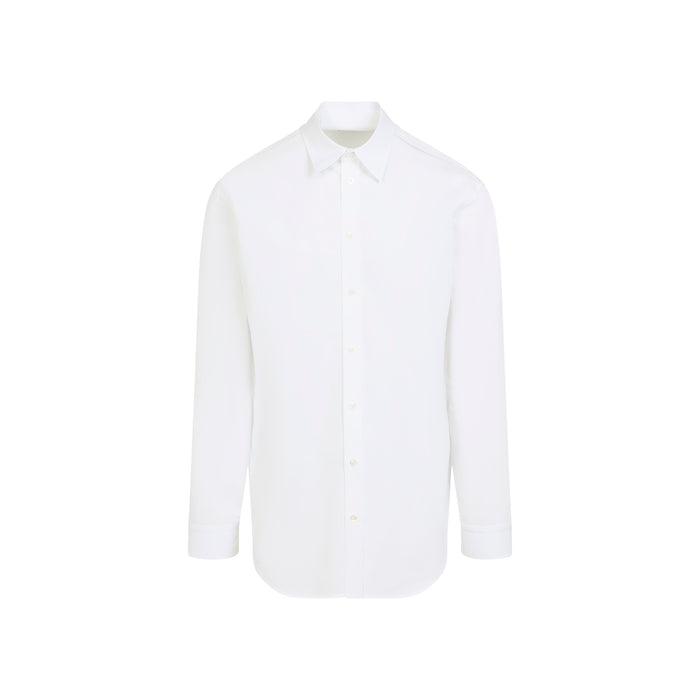 Balenciaga White Cotton Plain Standard Shirt