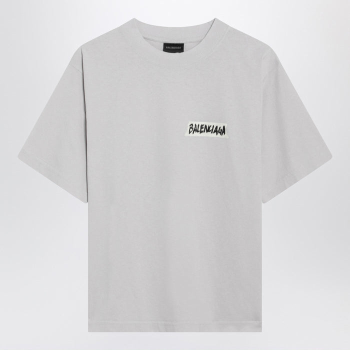 Balenciaga White Masking Tape T-Shirt, Medium Fit