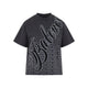 Balenciaga Washed Black White Medium Fit T-Shirt