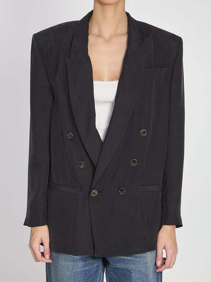 Saint Laurent Db Blazer Haboutai Silk