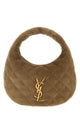 Saint Laurent Mud Suede Icarino Shoulder Bag