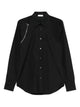 Alexander Mcqueen Black Chain Detail Button Shirt