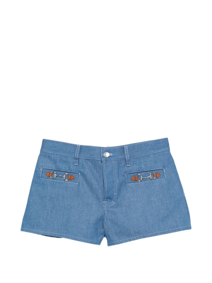 Gucci Short Pants In Cotton With Clips