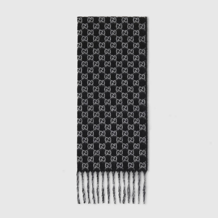 Gucci Black Wool Cashmere Logo Shade