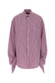 Balenciaga Balenciaga Oversized Striped Cotton Shirt With Knotted Cuffs