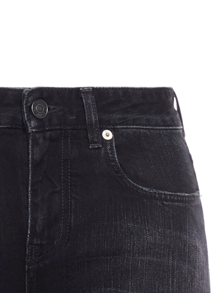 Balenciaga Black Cotton Wide Leg Pants