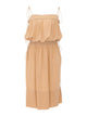 Saint Laurent Nude Clair Midi Balloon Dress