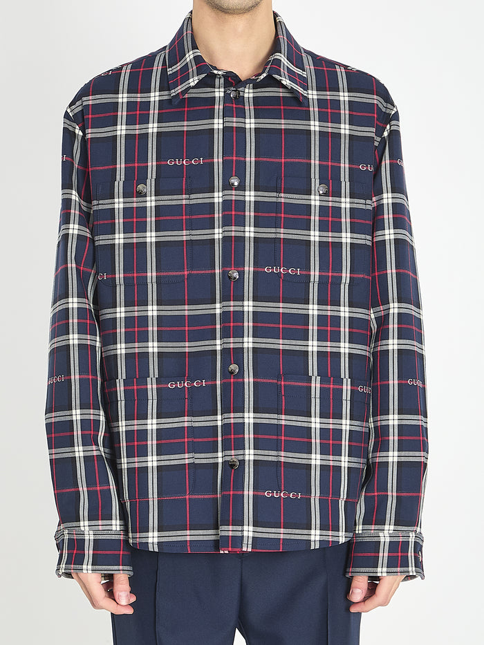 Gucci Checkered Cotton Shirt