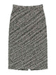 Gucci Black Polyamide Wool Polyester Metal Skirt