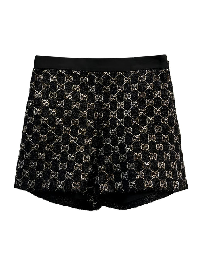 Gucci Black Tweed Shorts