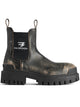 Balenciaga Slate Leather Chelsea Strike Ankle Boots