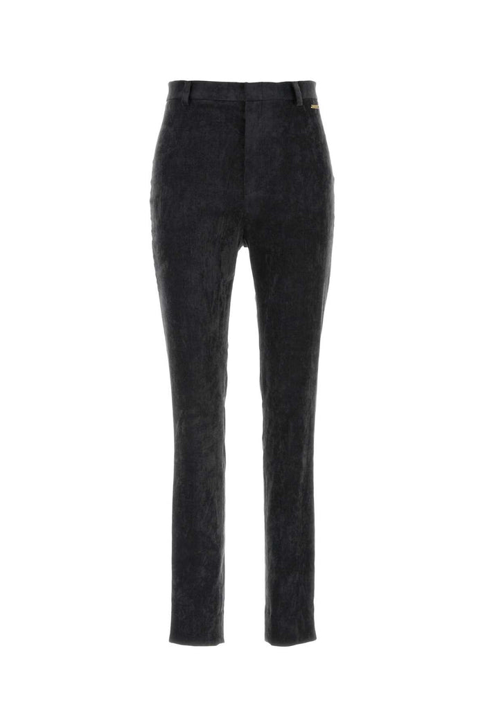 Gucci Charcoal Stretch Velvet Pant