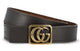 Gucci Reversible Belt Double G In Leather And Suede