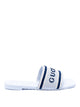 Gucci Blue Cotton Sandals Flip Flops