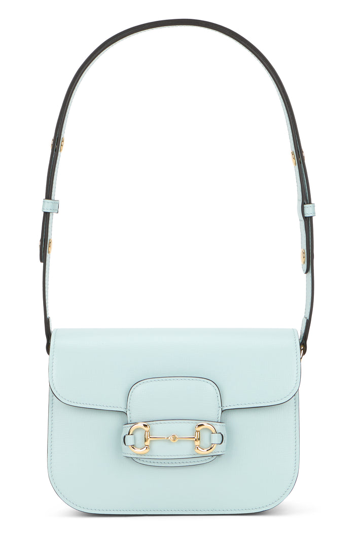 Gucci Pastel Light Blue Small Gucci Horsebit 1955 Shoulder Bag
