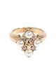 Alexander Mcqueen Skull & Crystal Ring
