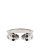 Alexander Mcqueen Silver Tone Skull Detail Ring