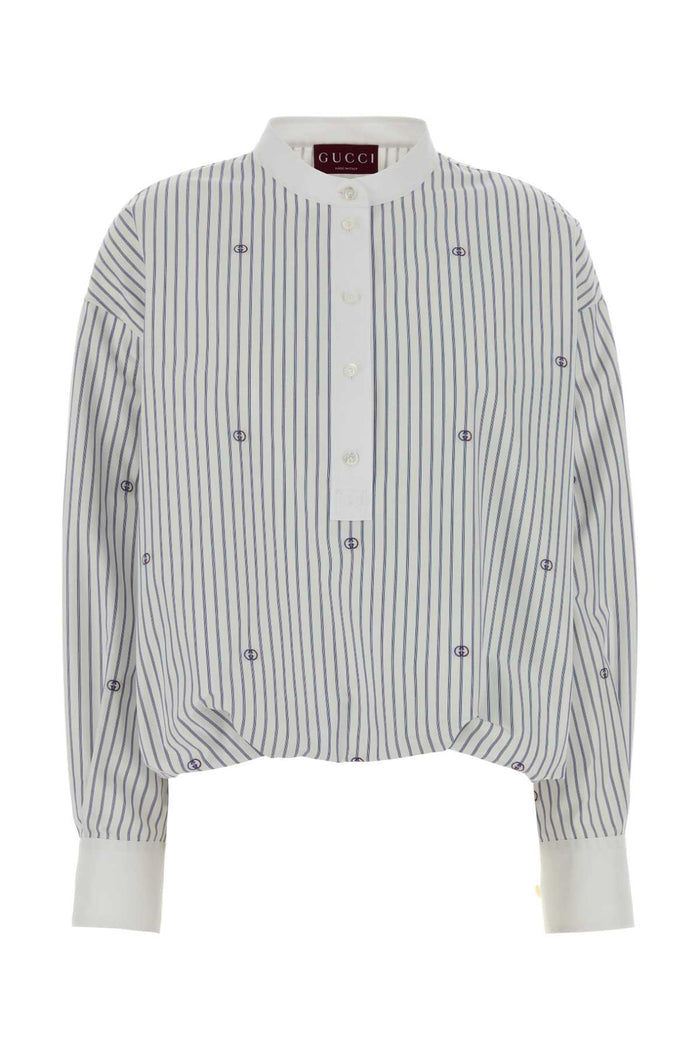 Gucci Embroidered Poplin Shirt