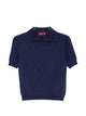 Gucci Gg Pointelle Cotton Silk Polo Shirt