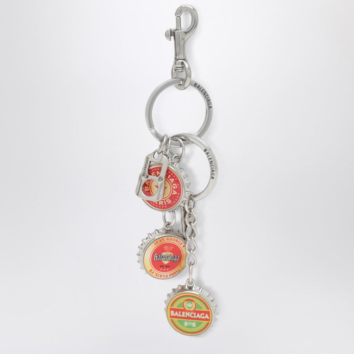 Balenciaga Logo Bottle Cap Keyring Charm