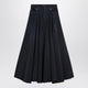 Balenciaga Navy Blue Maxi Godet Denim Skirt