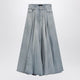 Balenciaga Light Blue Godet Cotton Long Skirt
