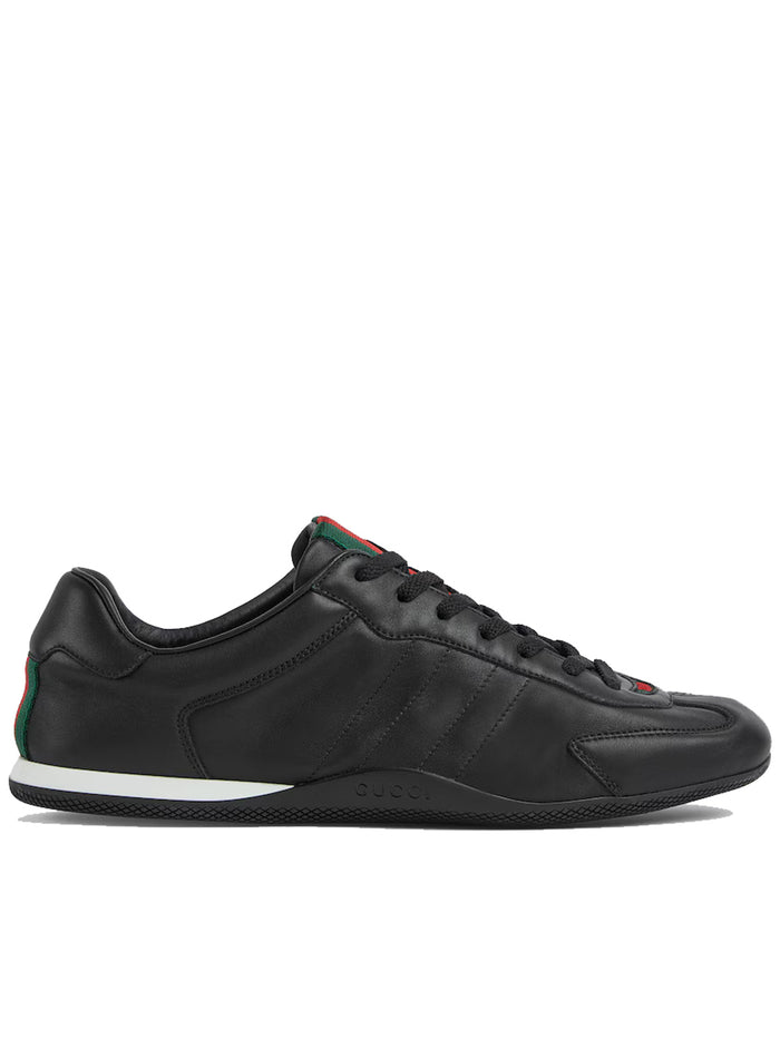 Gucci Black Leather Gucci Shift Sneakers