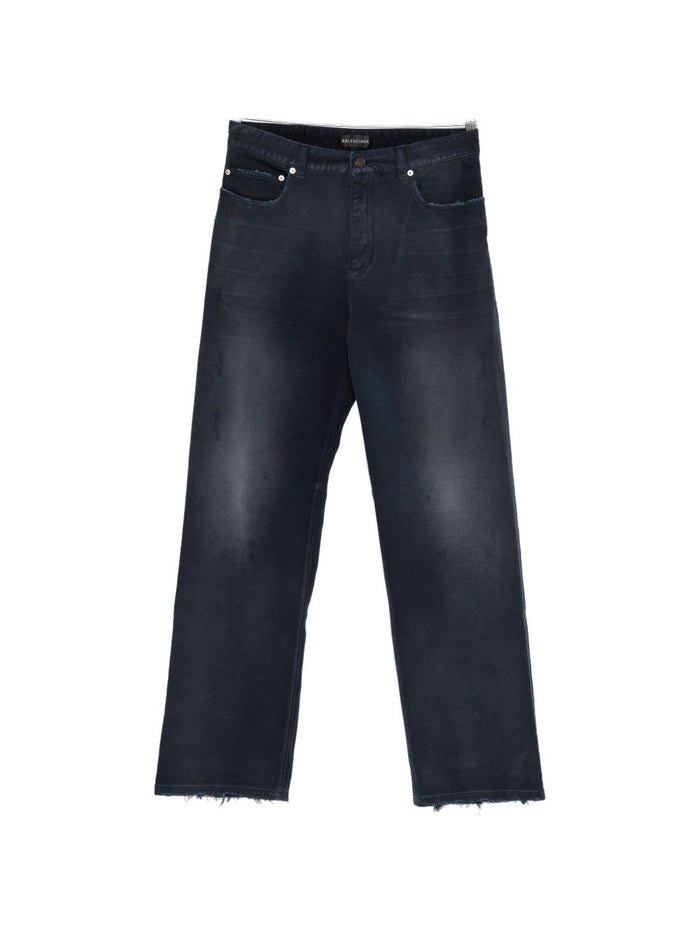 Balenciaga Navy Dirty Dark Blue Cotton