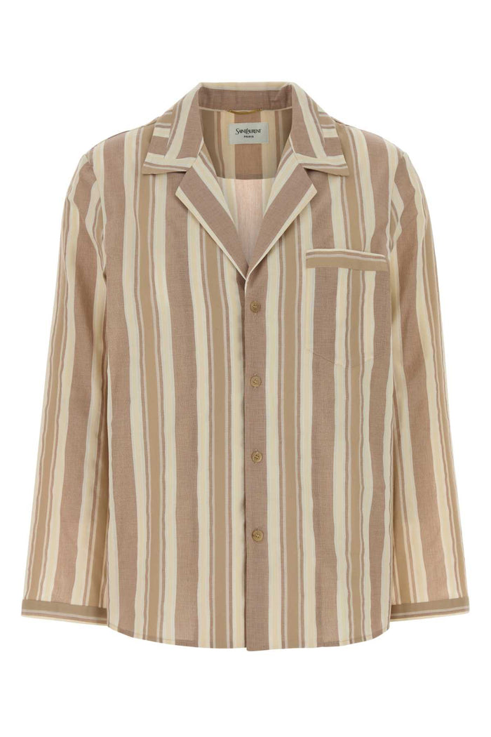 Saint Laurent Embroidered Cotton Shirt