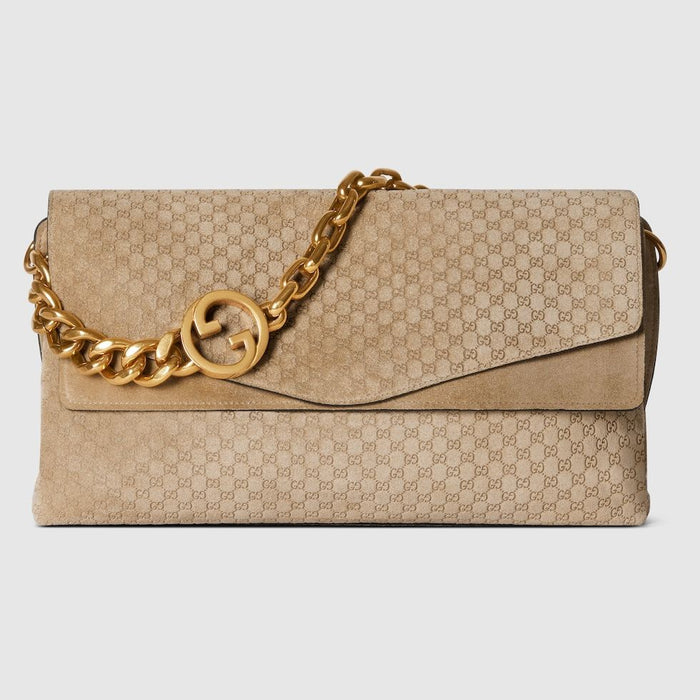 Gucci Beige Suede Large Shoulder Bag