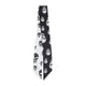 Alexander Mcqueen Black Ivory Skull Ribbon Scarf