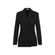 Alexander Mcqueen Black Pinstripe Lurex Wool Jacket