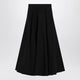 Balenciaga Black Cotton Ripstop Godet Maxi Skirt